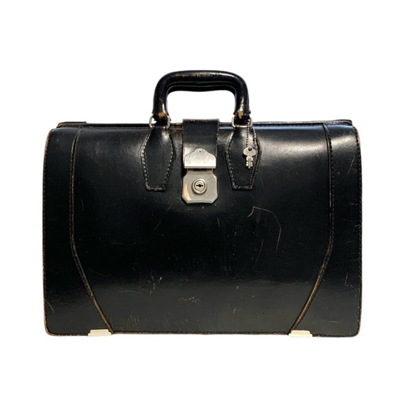 Vintage 50’s / 60’s McBrine Leather Top Frame Locking Doctor’s Bag  Brief Case - Picture 2 of 15